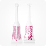 Conceive Plus Fertility Lubricant Pack (ES) with two prefilled applicators shown front and back for individual use, featuring white medical-grade plastic tubes with pink labeling, CE and MD symbols, and Spanish product information.