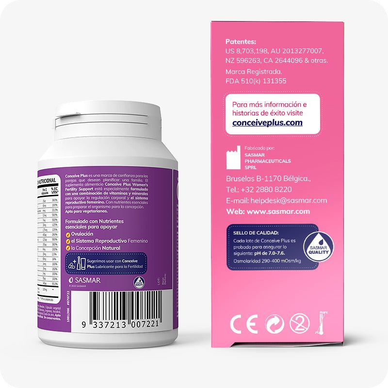 Women's Fertility Support + Applicators (ES) - Conceive Plus Europe